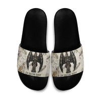 Mut Slide Sandals Vulture Queen Egyptian Mother Goddess Wings Feathers