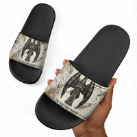 Mut Slide Sandals Vulture Queen Egyptian Mother Goddess Wings Feathers