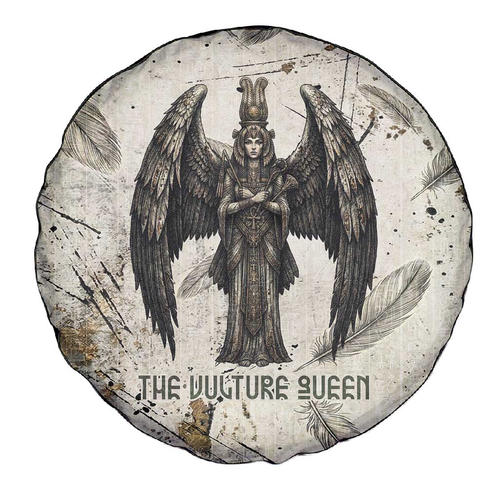 Mut Spare Tire Cover Vulture Queen Egyptian Mother Goddess Wings Feathers
