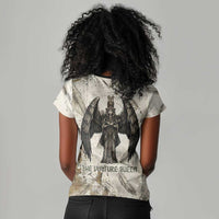 Mut Women V-Neck T-Shirt Vulture Queen Egyptian Mother Goddess Wings Feathers