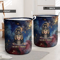 Mut Laundry Basket The Lioness of Thebes Egyptian Goddess Cosmic Crown Adorned Warrior Queen Design