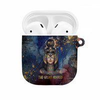 Mut AirPods Case The Lioness of Thebes Egyptian Goddess Cosmic Crown Adorned Warrior Queen Design