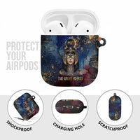 Mut AirPods Case The Lioness of Thebes Egyptian Goddess Cosmic Crown Adorned Warrior Queen Design