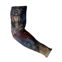Mut Arm Sleeves The Lioness of Thebes Egyptian Goddess Cosmic Crown Adorned Warrior Queen Design