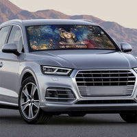 Mut Auto Sun Shade The Lioness of Thebes Egyptian Goddess Cosmic Crown Adorned Warrior Queen Design