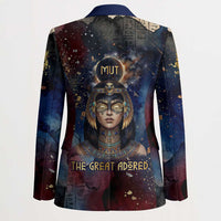Mut Blazer The Lioness of Thebes Egyptian Goddess Cosmic Crown Adorned Warrior Queen Design