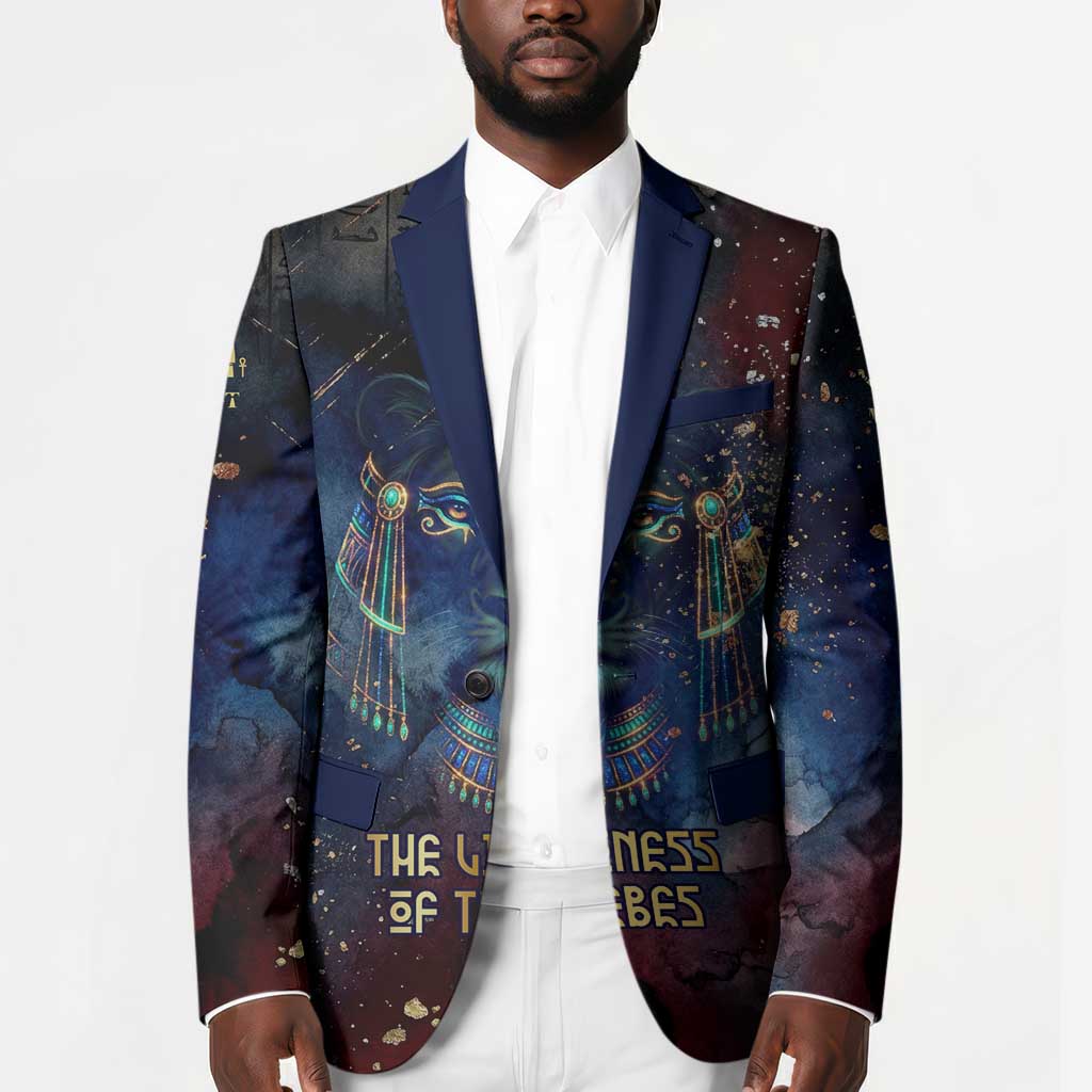 Mut Blazer The Lioness of Thebes Egyptian Goddess Cosmic Crown Adorned Warrior Queen Design