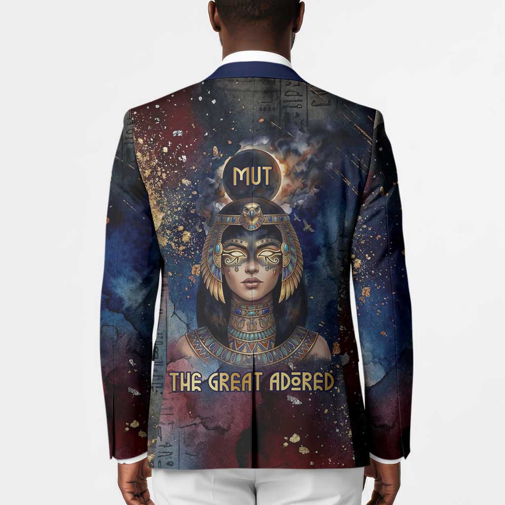 Mut Blazer The Lioness of Thebes Egyptian Goddess Cosmic Crown Adorned Warrior Queen Design