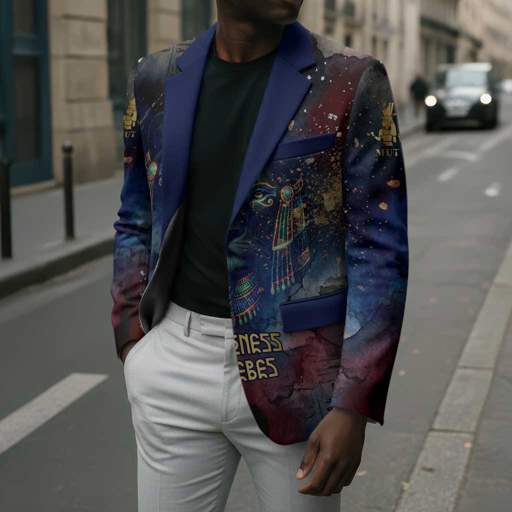 Mut Blazer The Lioness of Thebes Egyptian Goddess Cosmic Crown Adorned Warrior Queen Design