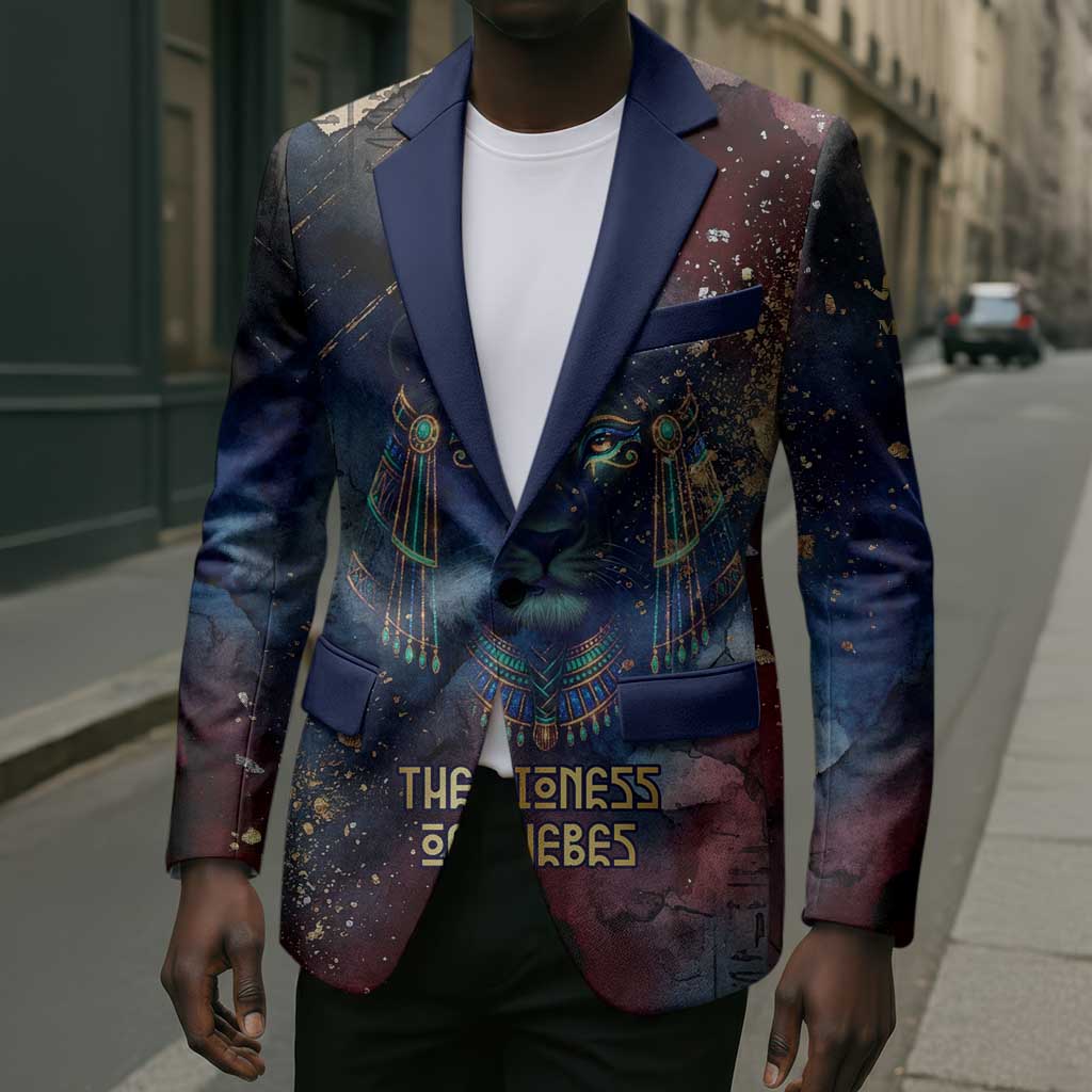 Mut Blazer The Lioness of Thebes Egyptian Goddess Cosmic Crown Adorned Warrior Queen Design