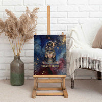 Mut Canvas Wall Art The Lioness of Thebes Egyptian Goddess Cosmic Crown Adorned Warrior Queen Design