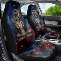 Mut Car Seat Cover The Lioness of Thebes Egyptian Goddess Cosmic Crown Adorned Warrior Queen Design