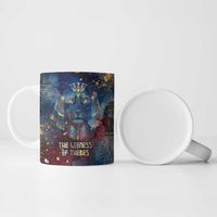 Mut Ceramic Mug The Lioness of Thebes Egyptian Goddess Cosmic Crown Adorned Warrior Queen Design
