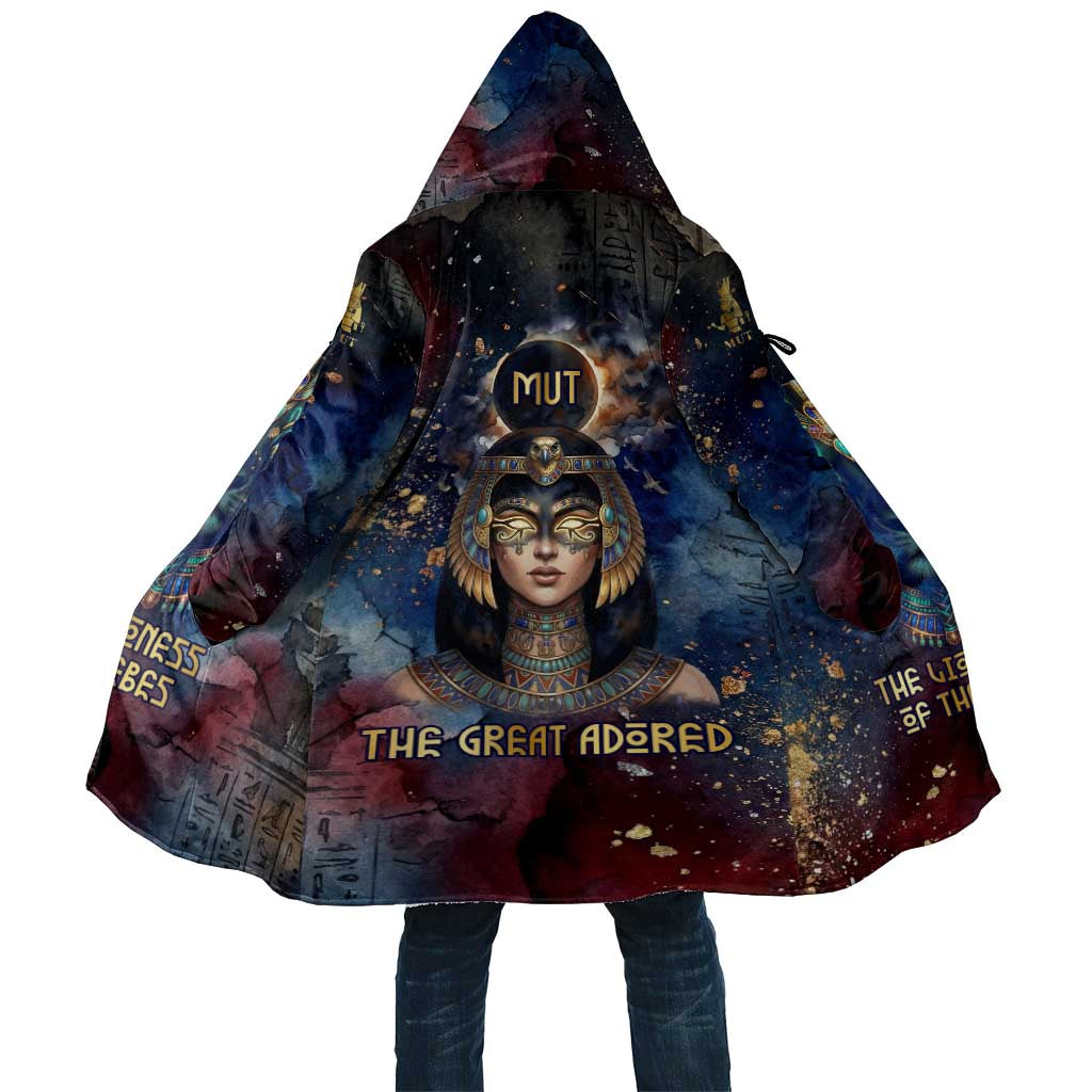 Mut Cloak The Lioness of Thebes Egyptian Goddess Cosmic Crown Adorned Warrior Queen Design