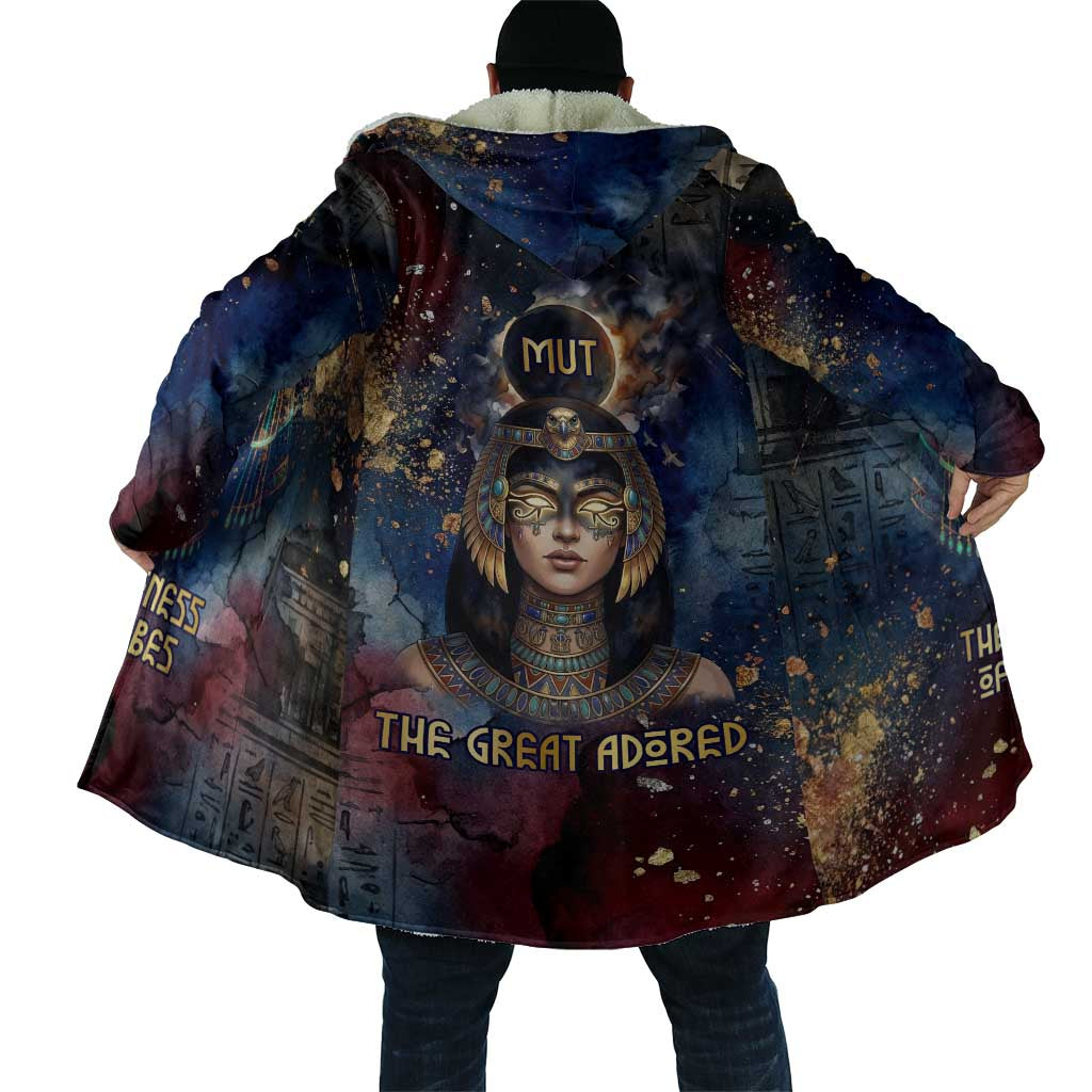 Mut Cloak The Lioness of Thebes Egyptian Goddess Cosmic Crown Adorned Warrior Queen Design