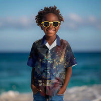 Mut Kid Hawaiian Shirt The Lioness of Thebes Egyptian Goddess Cosmic Crown Adorned Warrior Queen Design