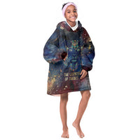 Mut Kid Wearable Blanket Hoodie The Lioness of Thebes Egyptian Goddess Cosmic Crown Adorned Warrior Queen Design