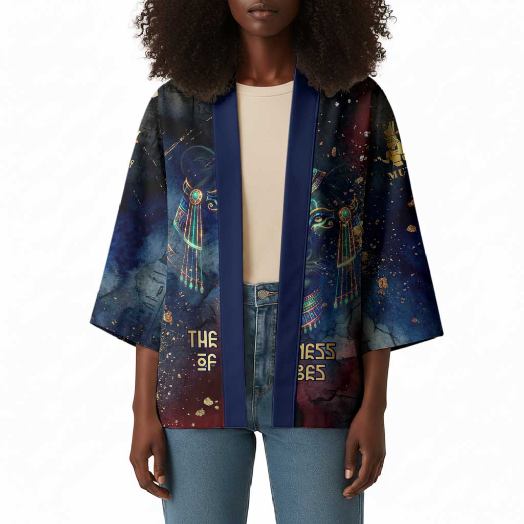 Mut Kimono The Lioness of Thebes Egyptian Goddess Cosmic Crown Adorned Warrior Queen Design