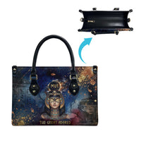Mut Leather Bag The Lioness of Thebes Egyptian Goddess Cosmic Crown Adorned Warrior Queen Design