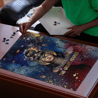 Mut Puzzle The Lioness of Thebes Egyptian Goddess Cosmic Crown Adorned Warrior Queen Design