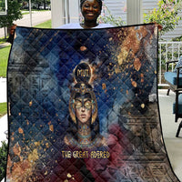 Mut Quilt The Lioness of Thebes Egyptian Goddess Cosmic Crown Adorned Warrior Queen Design