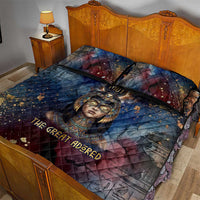 Mut Quilt Bed Set The Lioness of Thebes Egyptian Goddess Cosmic Crown Adorned Warrior Queen Design