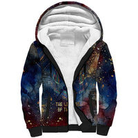 Mut Sherpa Hoodie The Lioness of Thebes Egyptian Goddess Cosmic Crown Adorned Warrior Queen Design