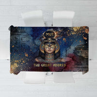 Mut Tablecloth The Lioness of Thebes Egyptian Goddess Cosmic Crown Adorned Warrior Queen Design