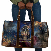 Mut Travel Bag The Lioness of Thebes Egyptian Goddess Cosmic Crown Adorned Warrior Queen Design