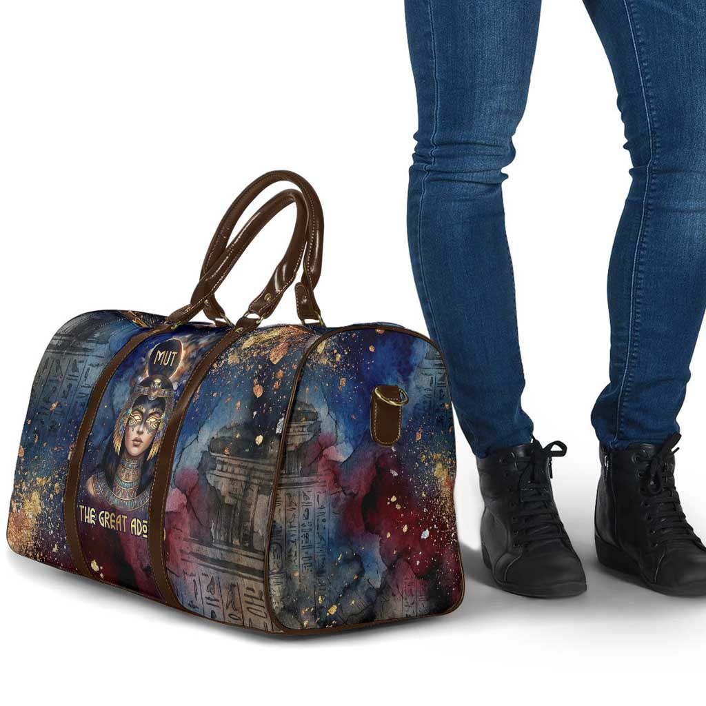 Mut Travel Bag The Lioness of Thebes Egyptian Goddess Cosmic Crown Adorned Warrior Queen Design