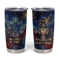 Mut Tumbler Cup The Lioness of Thebes Egyptian Goddess Cosmic Crown Adorned Warrior Queen Design