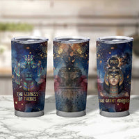 Mut Tumbler Cup The Lioness of Thebes Egyptian Goddess Cosmic Crown Adorned Warrior Queen Design