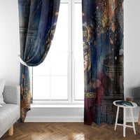 Mut Window Curtain The Lioness of Thebes Egyptian Goddess Cosmic Crown Adorned Warrior Queen Design