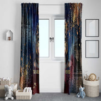 Mut Window Curtain The Lioness of Thebes Egyptian Goddess Cosmic Crown Adorned Warrior Queen Design
