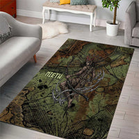 Neith Egyptian Area Rug War Goddess Terrifying One Dual Spears and Shield Battle Worn