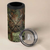 Neith Egyptian 4 in 1 Can Cooler Tumbler War Goddess Terrifying One Dual Spears and Shield Battle Worn