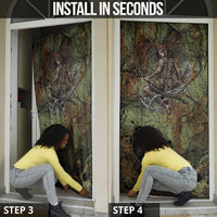 Neith Egyptian Door Cover War Goddess Terrifying One Dual Spears and Shield Battle Worn