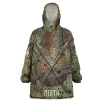 Neith Egyptian Kid Wearable Blanket Hoodie War Goddess Terrifying One Dual Spears and Shield Battle Worn