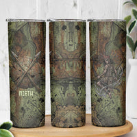Neith Egyptian Skinny Tumbler War Goddess Terrifying One Dual Spears and Shield Battle Worn