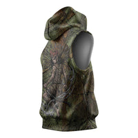 Neith Egyptian Sleeveless Hoodie War Goddess Terrifying One Dual Spears and Shield Battle Worn