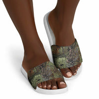 Neith Egyptian Slide Sandals War Goddess Terrifying One Dual Spears and Shield Battle Worn