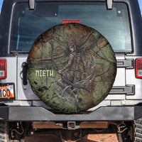 Neith Egyptian Spare Tire Cover War Goddess Terrifying One Dual Spears and Shield Battle Worn