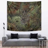 Neith Egyptian Tapestry War Goddess Terrifying One Dual Spears and Shield Battle Worn