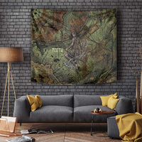 Neith Egyptian Tapestry War Goddess Terrifying One Dual Spears and Shield Battle Worn