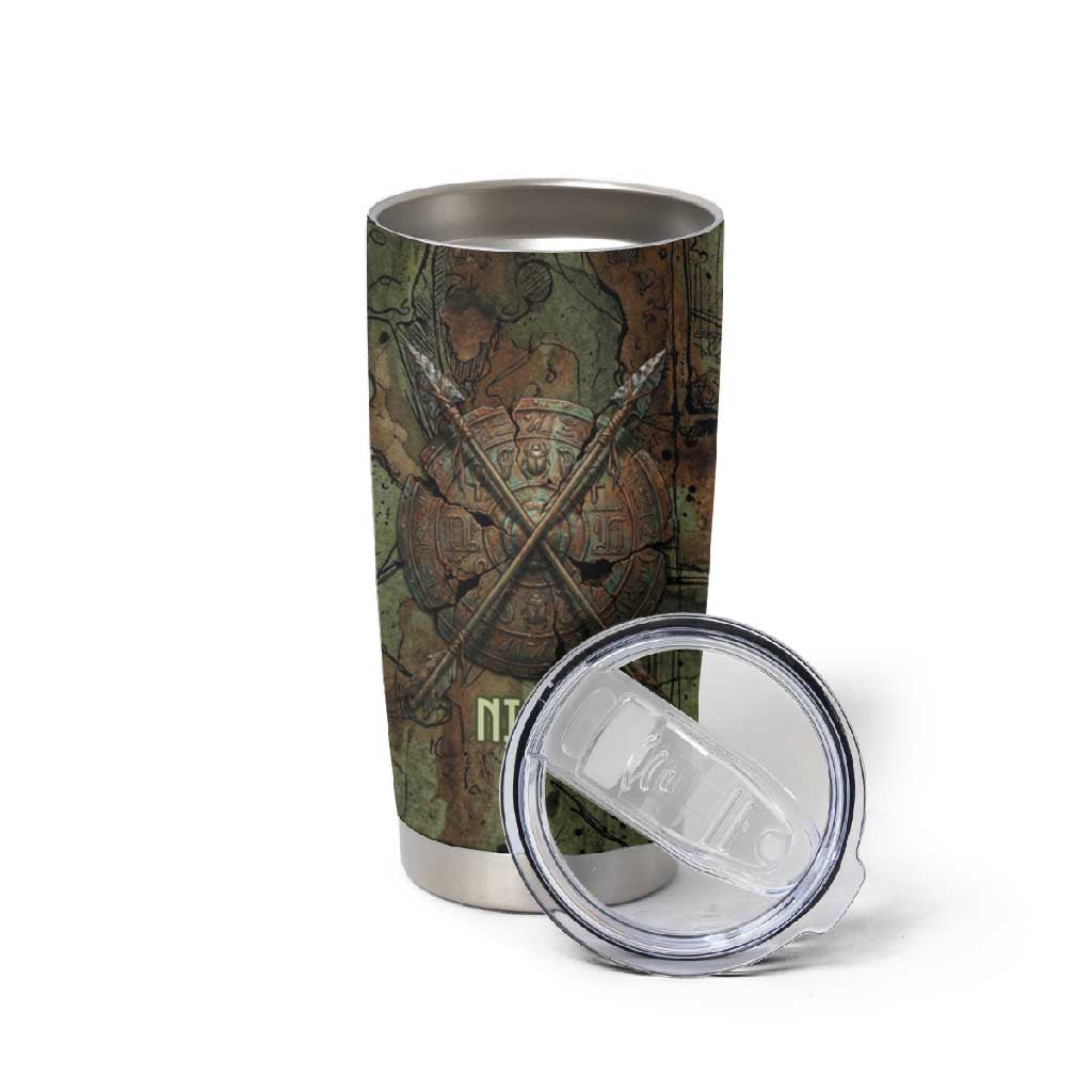 Neith Egyptian Tumbler Cup War Goddess Terrifying One Dual Spears and Shield Battle Worn