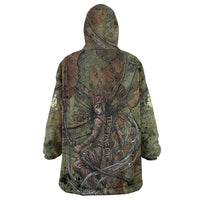 Neith Egyptian Wearable Blanket Hoodie War Goddess Terrifying One Dual Spears and Shield Battle Worn
