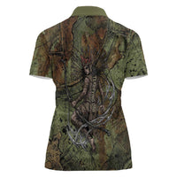 Neith Egyptian Women Polo Shirt War Goddess Terrifying One Dual Spears and Shield Battle Worn