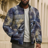 Neith Egyptian Bomber Puffer Jacket Goddess Mother of All Cosmic Threads