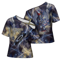 Neith Egyptian Cross Shoulder Shirt Goddess Mother of All Cosmic Threads