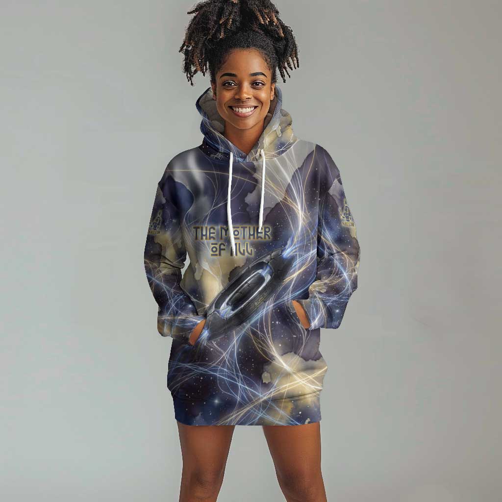 Neith Egyptian Hoodie Dress Goddess Mother of All Cosmic Threads